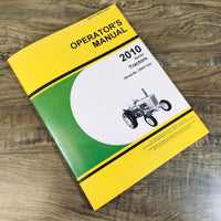 Operators Manual For John Deere 2010 Row-Crop Tractor Owners Book Sn 29001-Up Jd