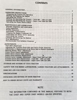 Jacobsen Chief 800 1000 1200 Garden Tractor Operators Manual Owners Book