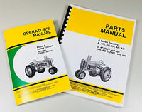Operators Parts Manuals For John Deere A Aw Ah An Ar Ao Tractor Owners 648000-Up