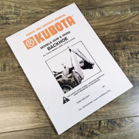 Kubota 4540 4540A Backhoe Service Repair Shop Manual W Parts Catalog Book