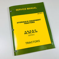 SERVICE PARTS OPERATORS MANUAL JOHN DEERE B BN BW BWH BNH STYLED TRACTOR -201000