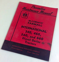 INTERNATIONAL FARMALL 460 DIESEL TRACTOR SERVICE OPERATOR PARTS MANUAL